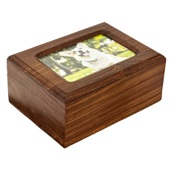 Natural Wooden Photo Box | Pets At Rest Crematorium
